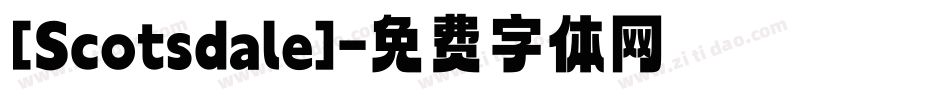 [Scotsdale]字体转换